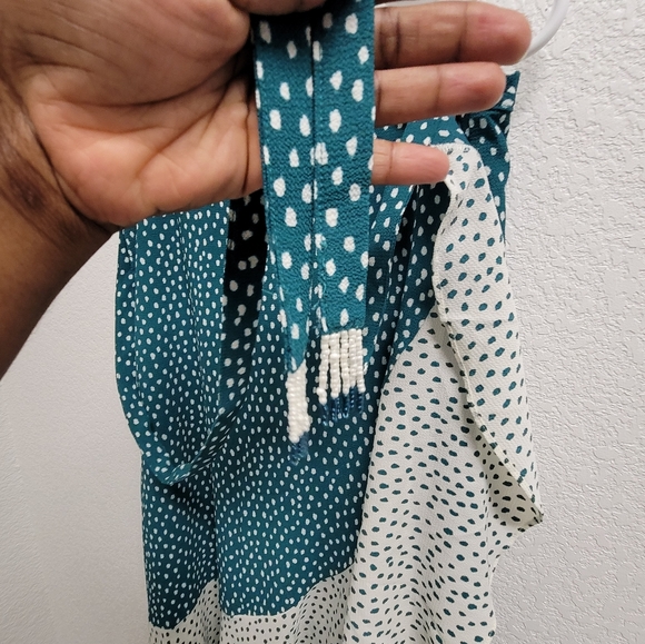 BCBGeneration Polka Dot Frill Wrap Skirt Size Medium - Picture 5 of 11